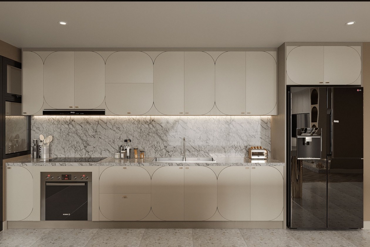 现代浅咖色系住宅空间设计-8