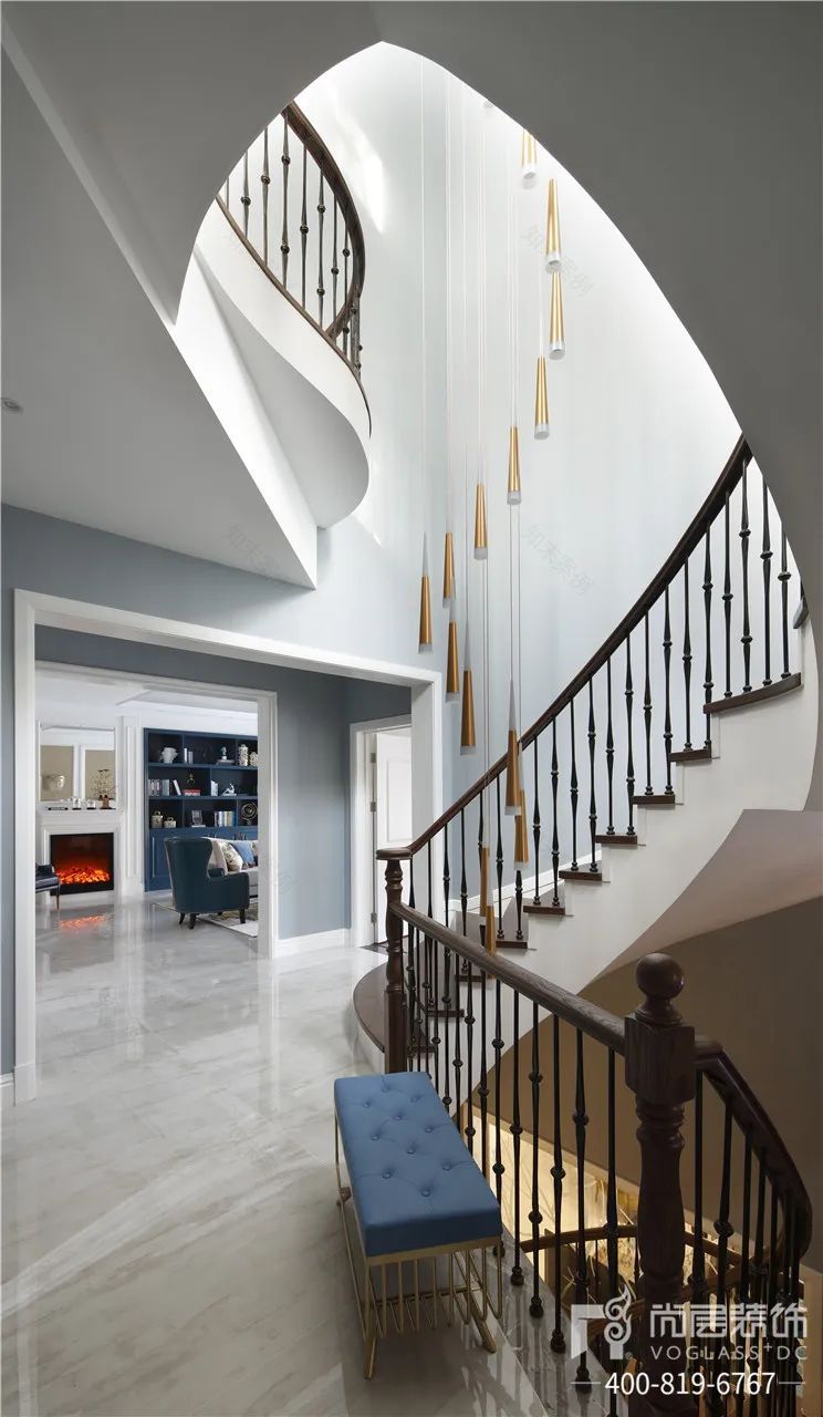 不输「李子柒的后院」!540㎡美式轻奢别墅设计,休闲舒适-14