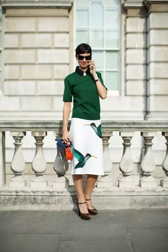 2017 流行色草木绿，这样穿让你远离路人-49