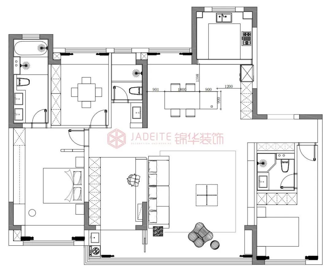 179㎡御湖境 · 木石共舞！意式极简宅的温度几何学丨苏州锦华装饰-13