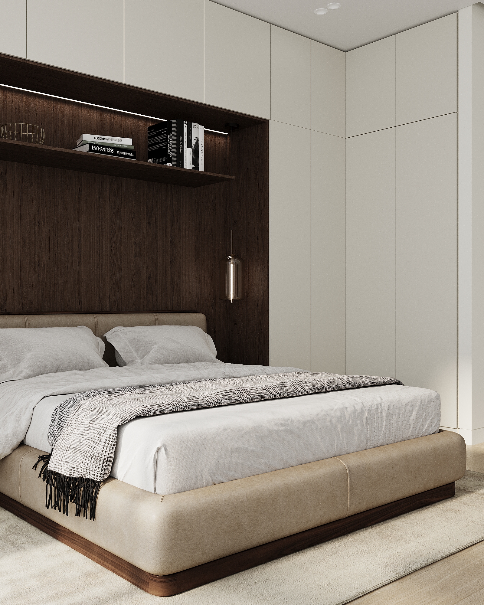 Modern apartment with a terracotta accent-30