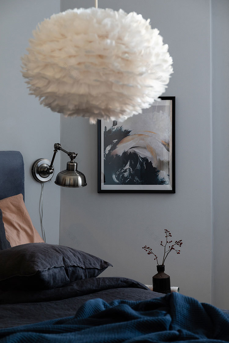 蓝色调的斯堪的纳维亚风格家居设计-23