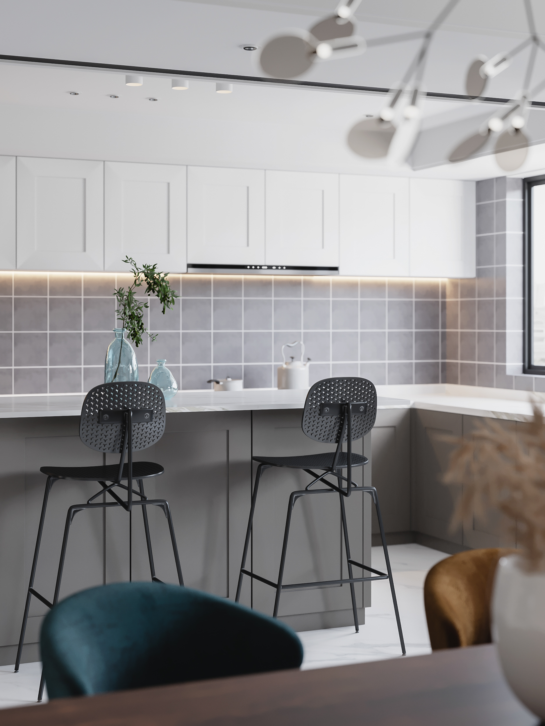 现代混搭风格效果图-16