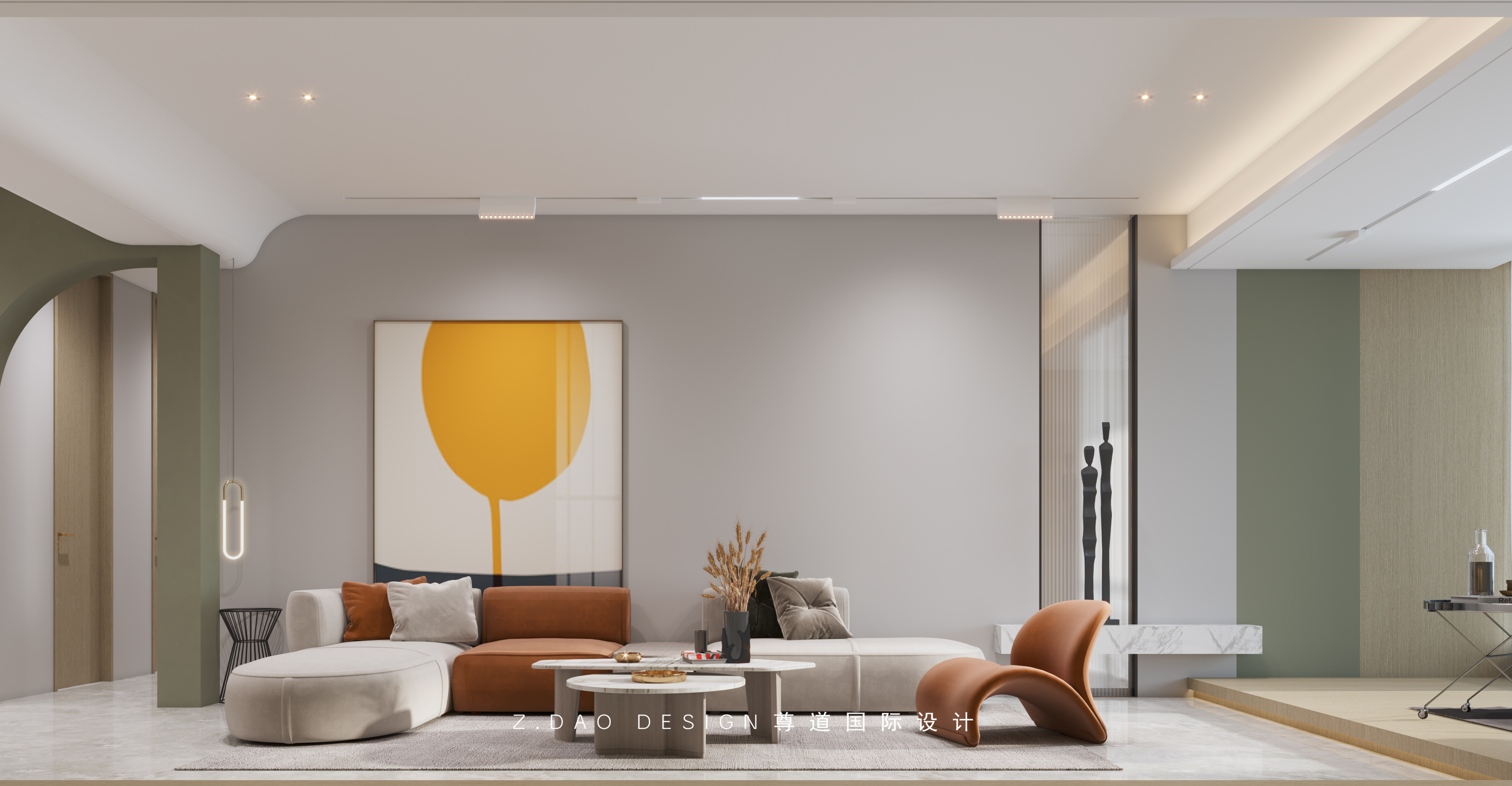 合肥置地双玺现代风大平层丨合肥尊道国际设计-4
