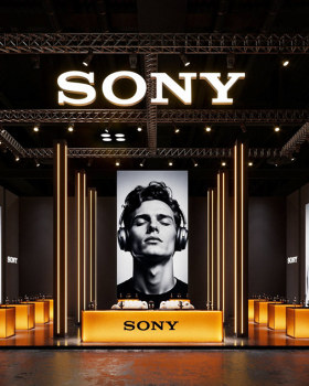 Sony inspired concept booth design