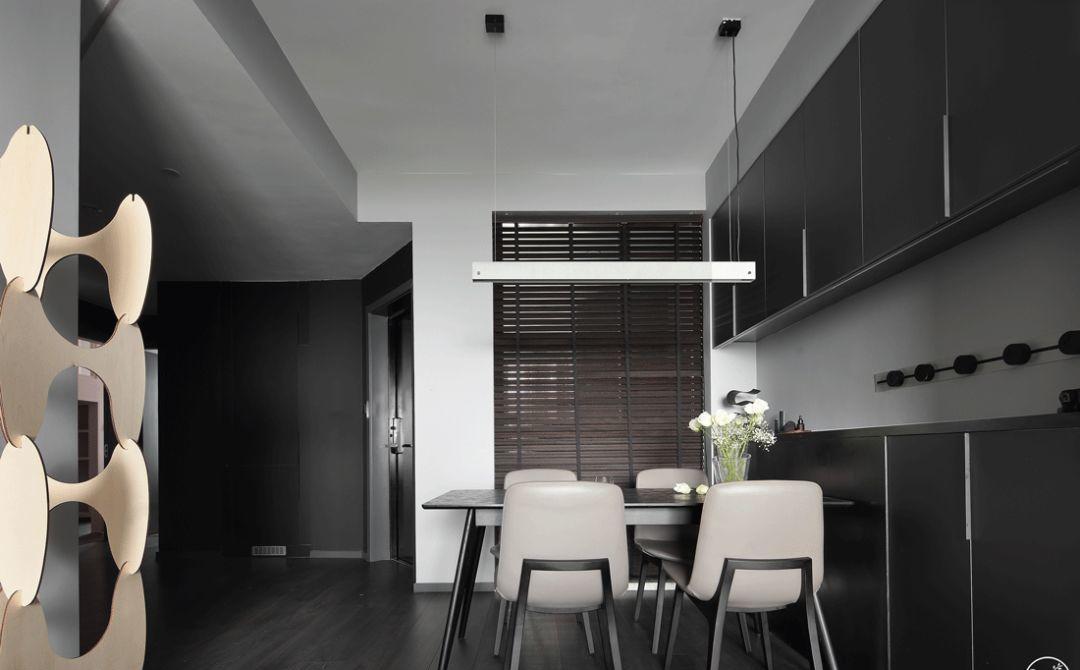 清羽设计丨平层丨黑白冷调如何打造温馨小家-1