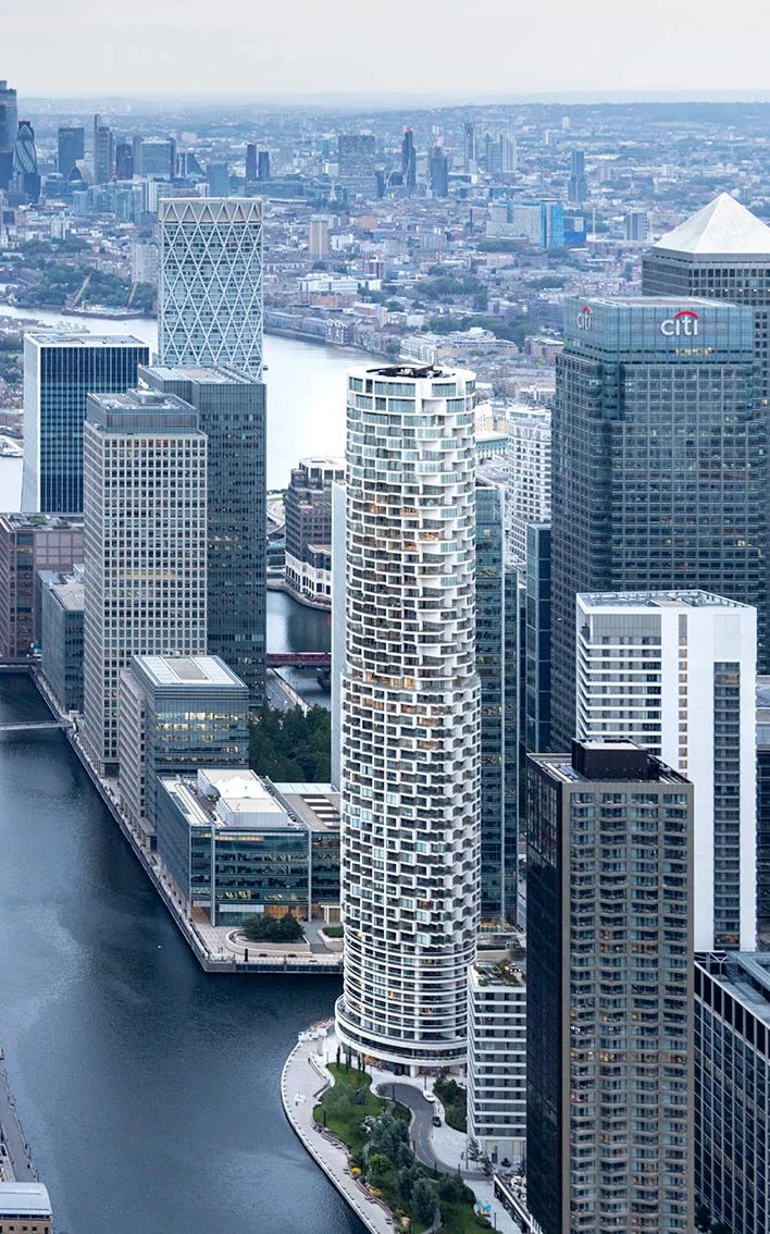 金丝雀码头塔楼 · 伦敦地标性住宅建筑设计丨英国伦敦丨Herzog  de Meuron-0