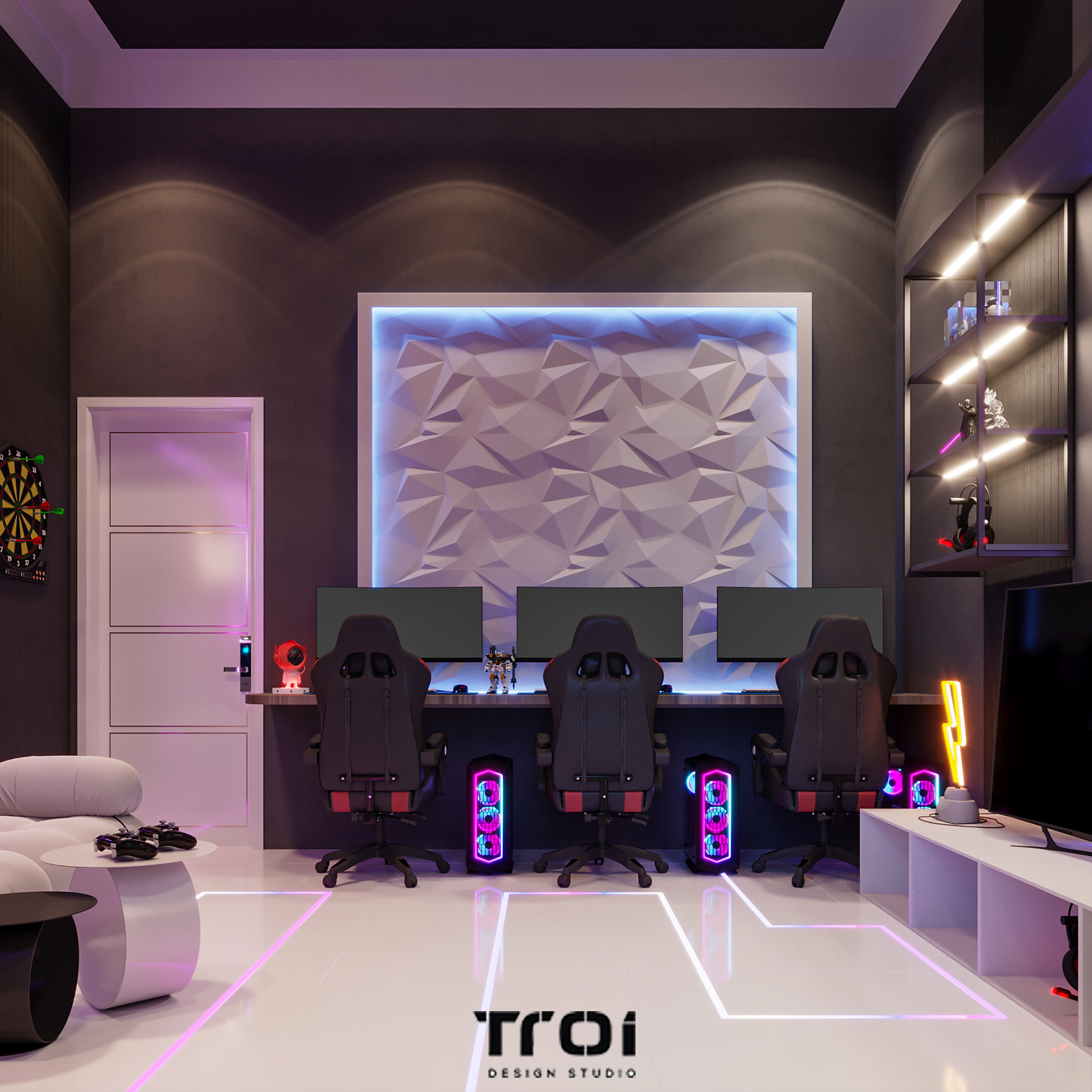 现代风格游戏室设计丨Troi Design Studio-9
