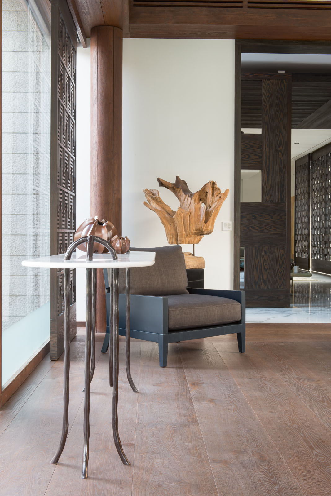 新德里结合现代艺术和法式风情的简约住宅 （Liaigre）Frauke Meyer 设计-8