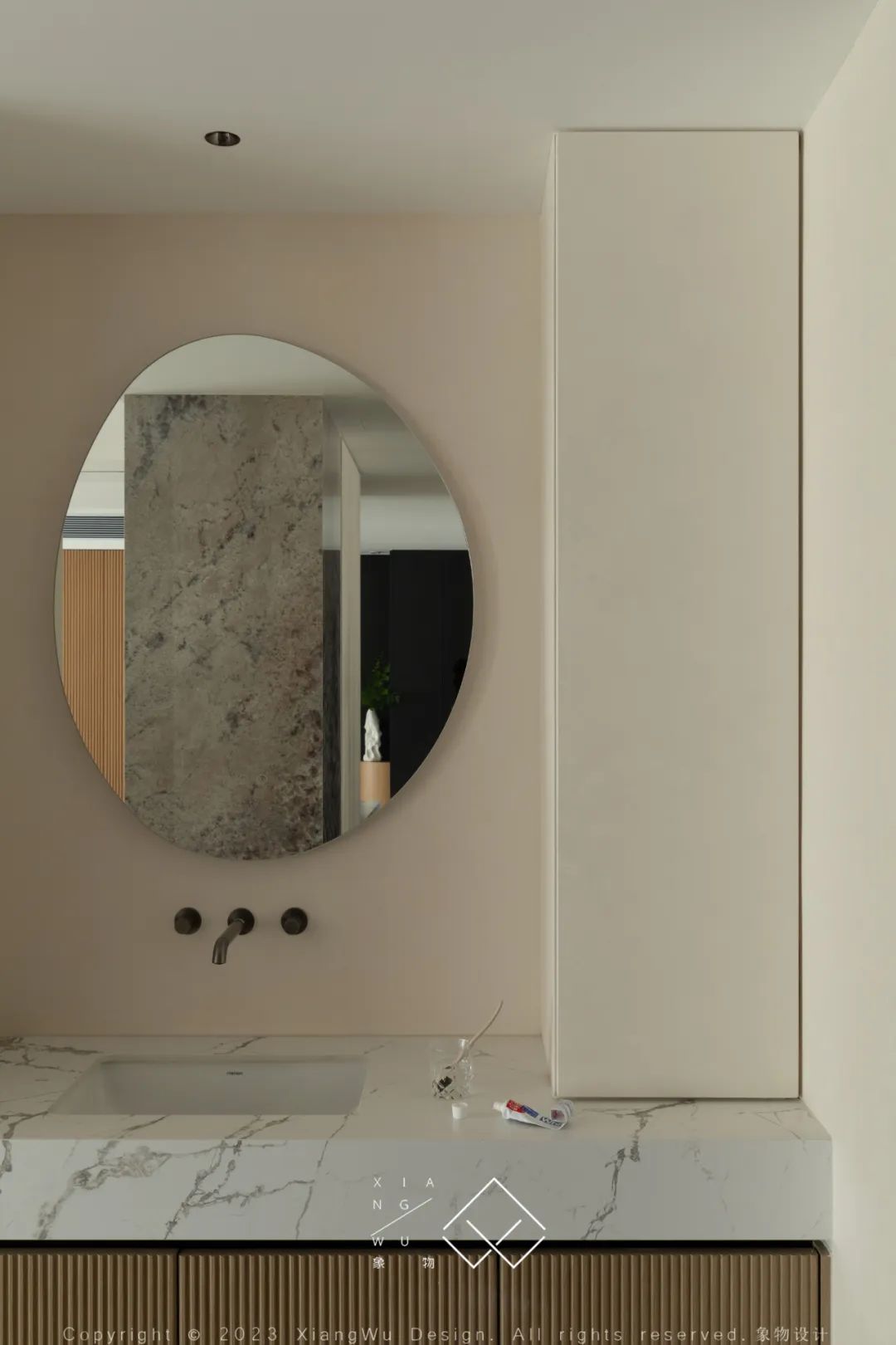 奶油色调的简约诗意空间丨中国常州丨象物设计-72