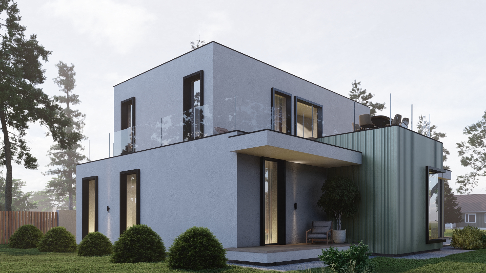 160㎡橄榄色调两层小住宅（ARXY工作室作品）-17