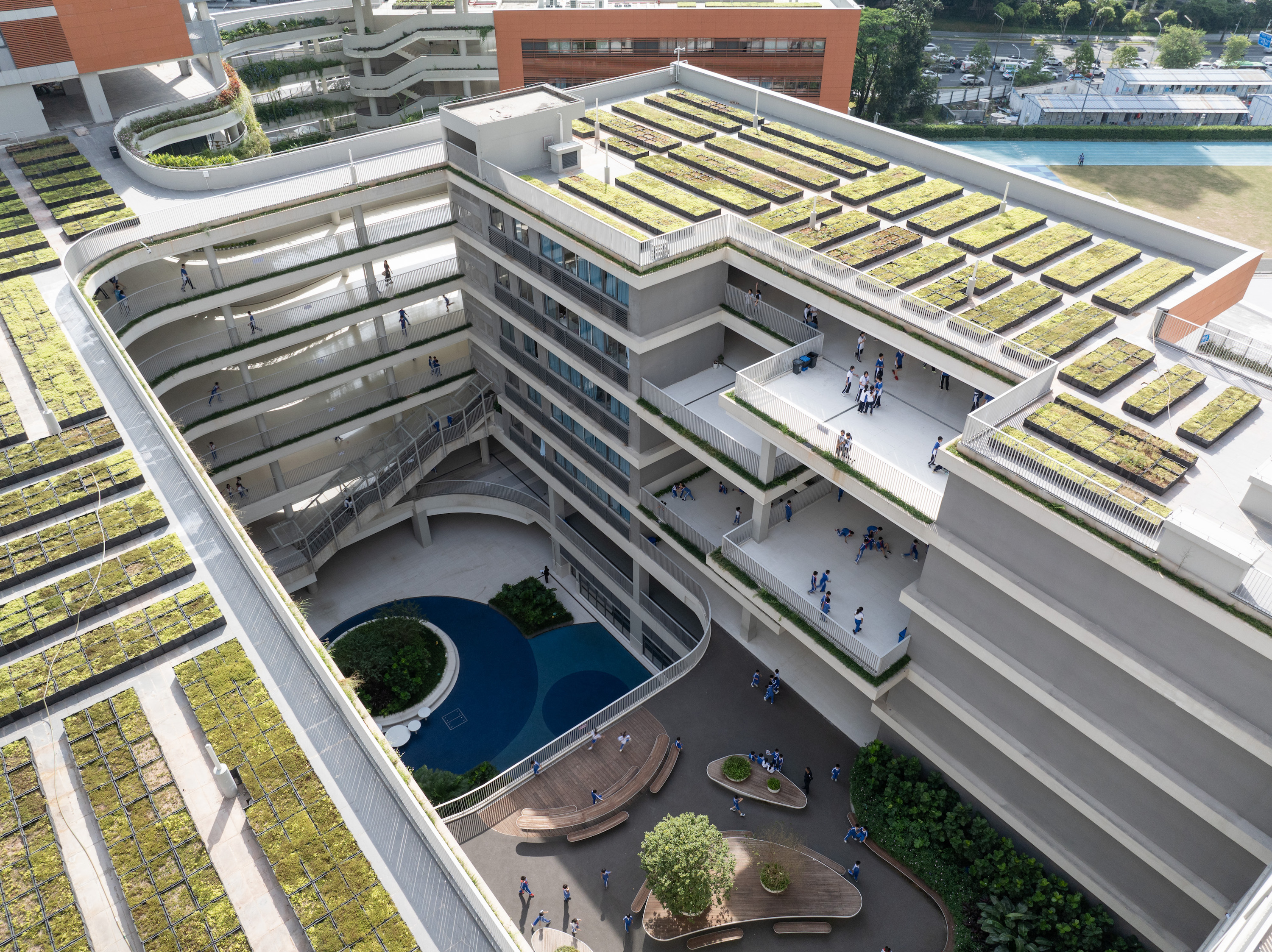 红岭教育集团 华富实验学校丨中国深圳丨大小景观,深圳市建筑设计研究总院有限公司,广州天泓-4