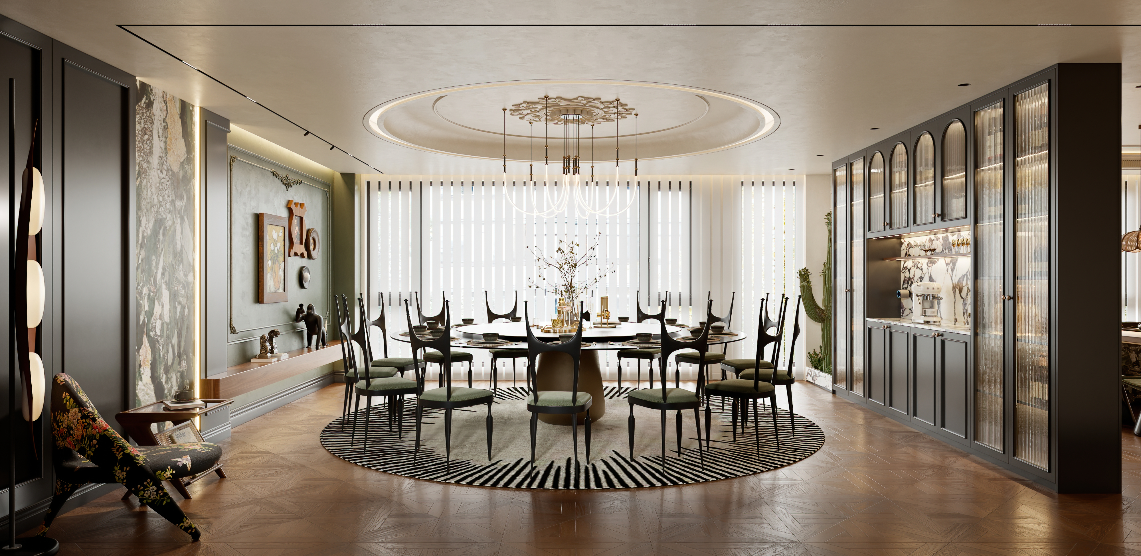 中古风客餐厅 复古法式-9