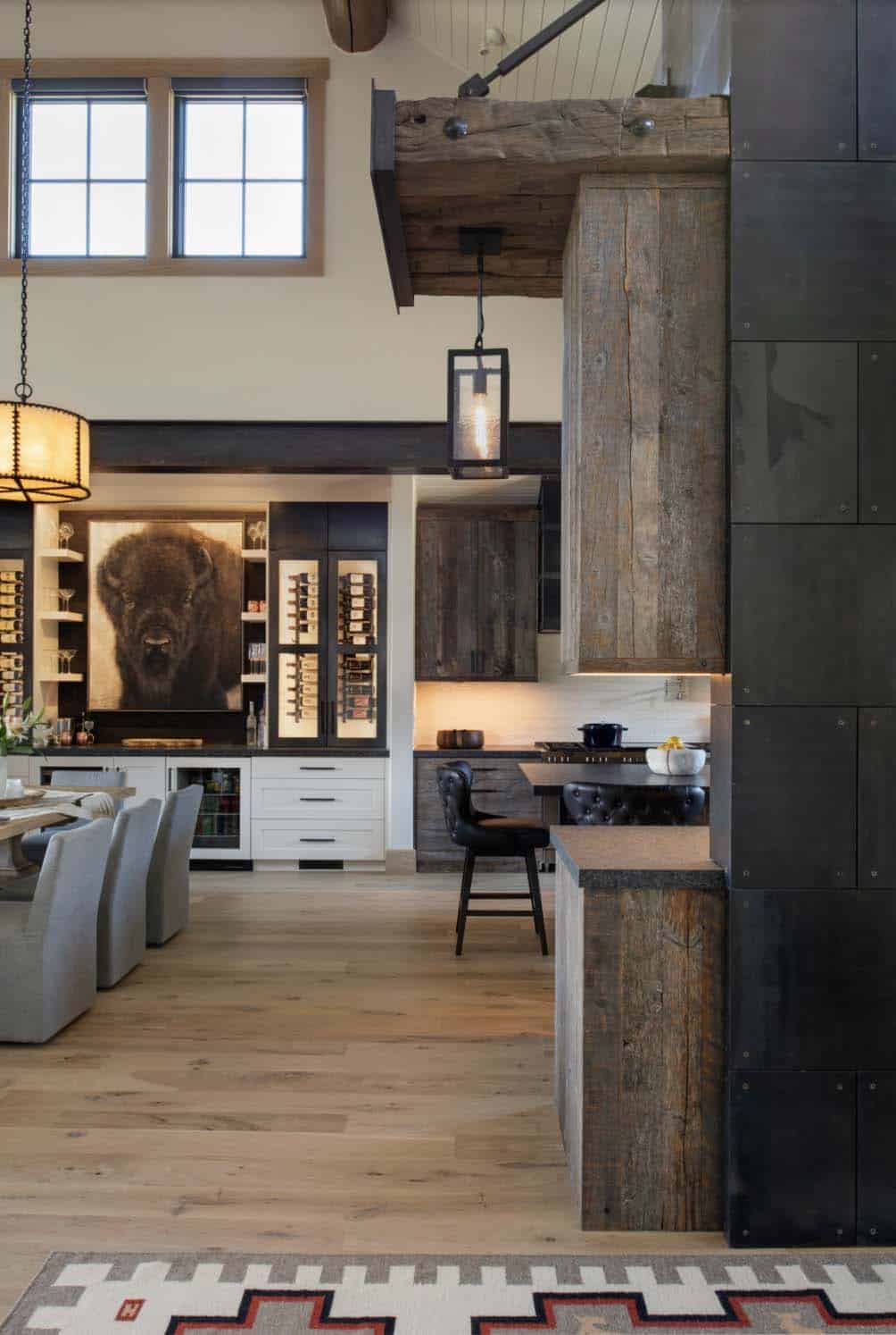 A rustic modern mountain cabin was beautifully reimagined in Big Sky, Montana-9