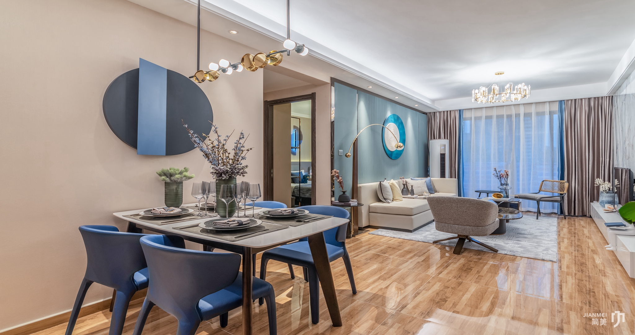 碧桂园润扬溪谷样板房88㎡ | 深圳市简美软装-1