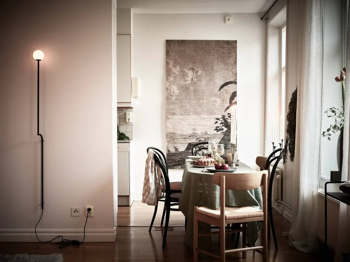 瑞典冬日暖光 | 经典 19 世纪公寓的温馨改造-7