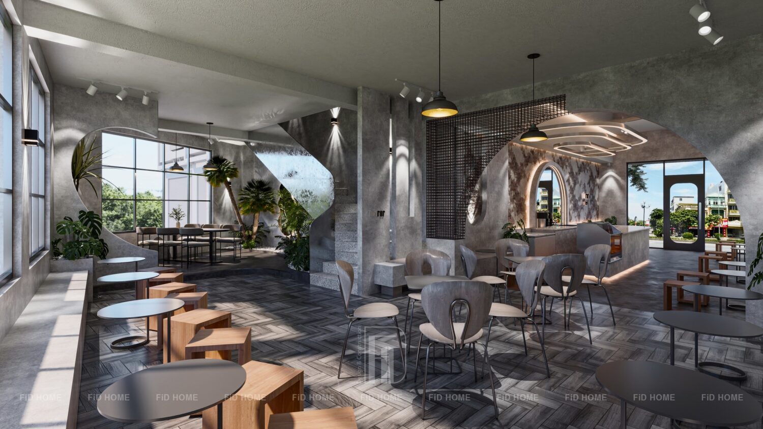 Sketchup咖啡室室内模型丨Viet Duc Kieu-1