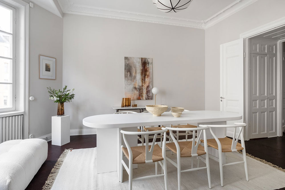 斯德哥尔摩 90 平米全白公寓,极简优雅风设计-9