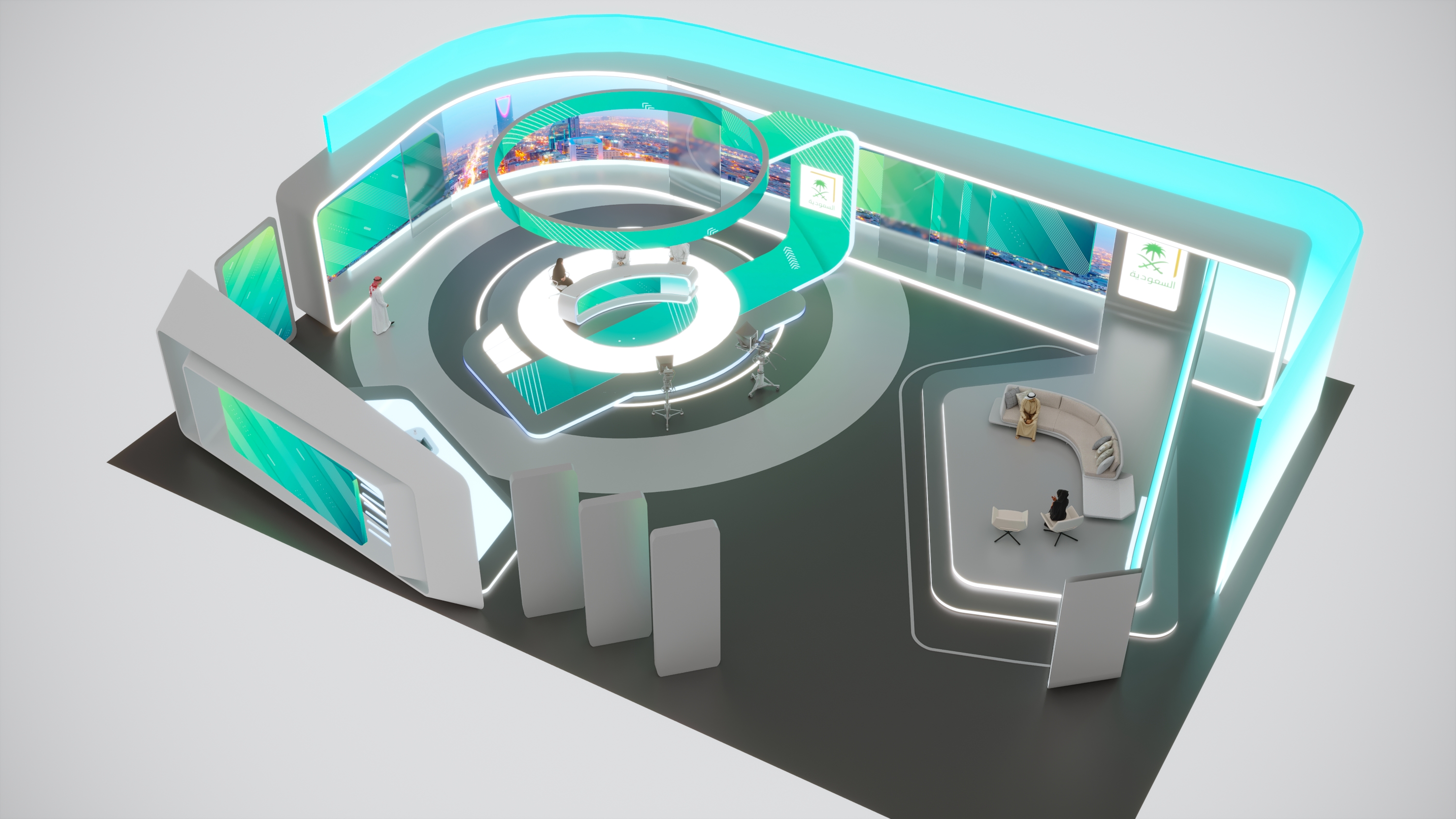 Saudi TV .News Studio .Set Design-16