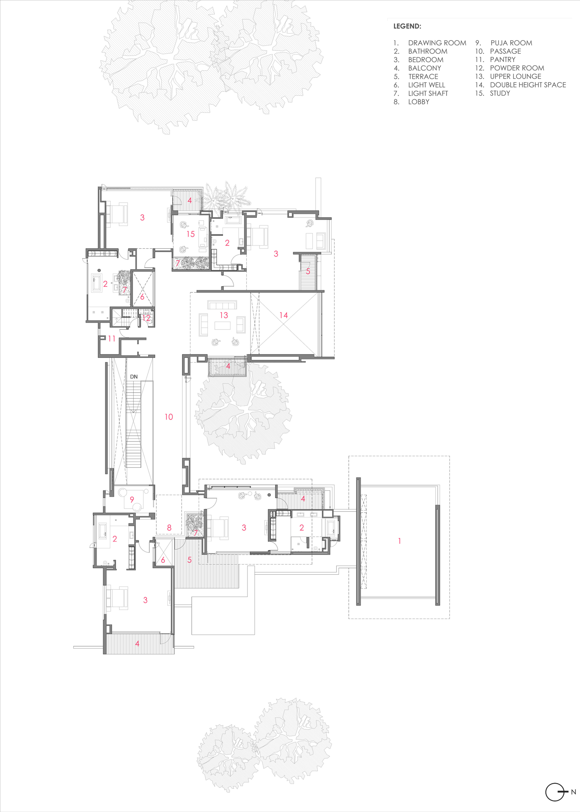 印度三树之宅丨DADA & Partners-42