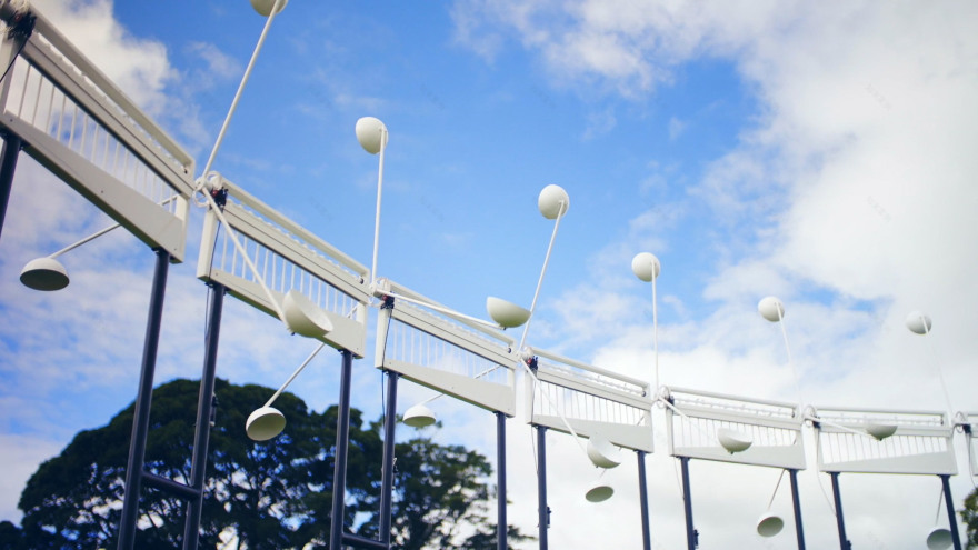 Neon creates a wind-powered installation that mimics the gallop of 500 horses-12
