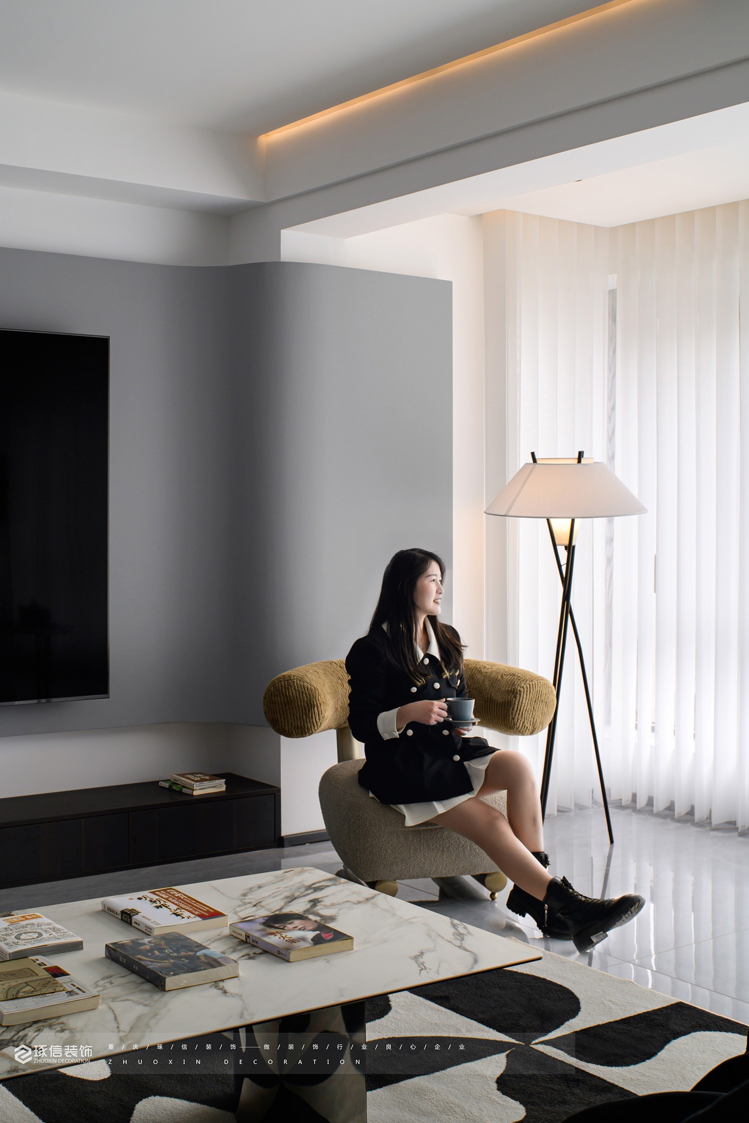 122 平现代风打造活力空间丨琢信装饰-8