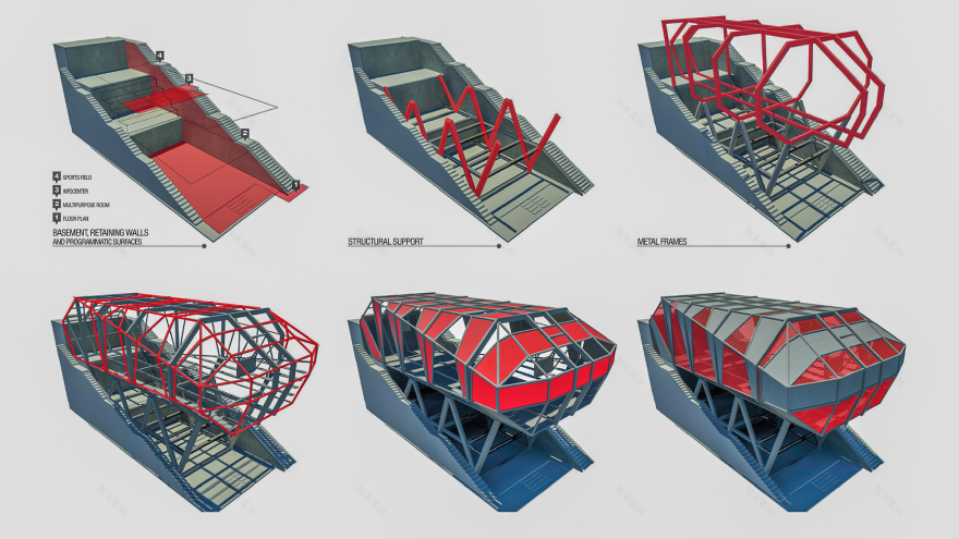 Multiprogram Ship, Vertical System of Sports and Cultural Platforms / Alejandro Haiek / LAB PRO FAB-32