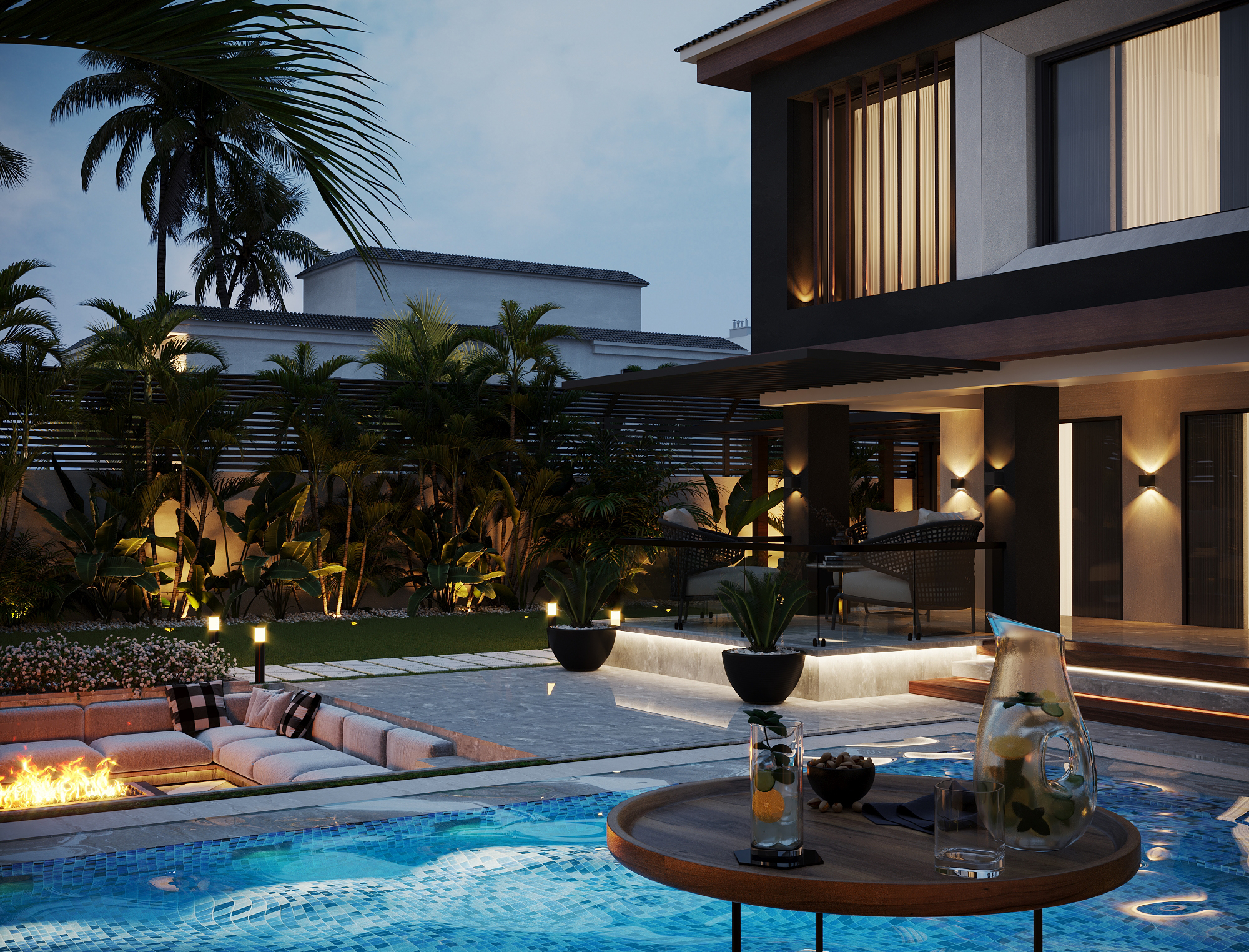 Rehab Villa 室内可视化设计丨Taj DesignSherif Helal-23