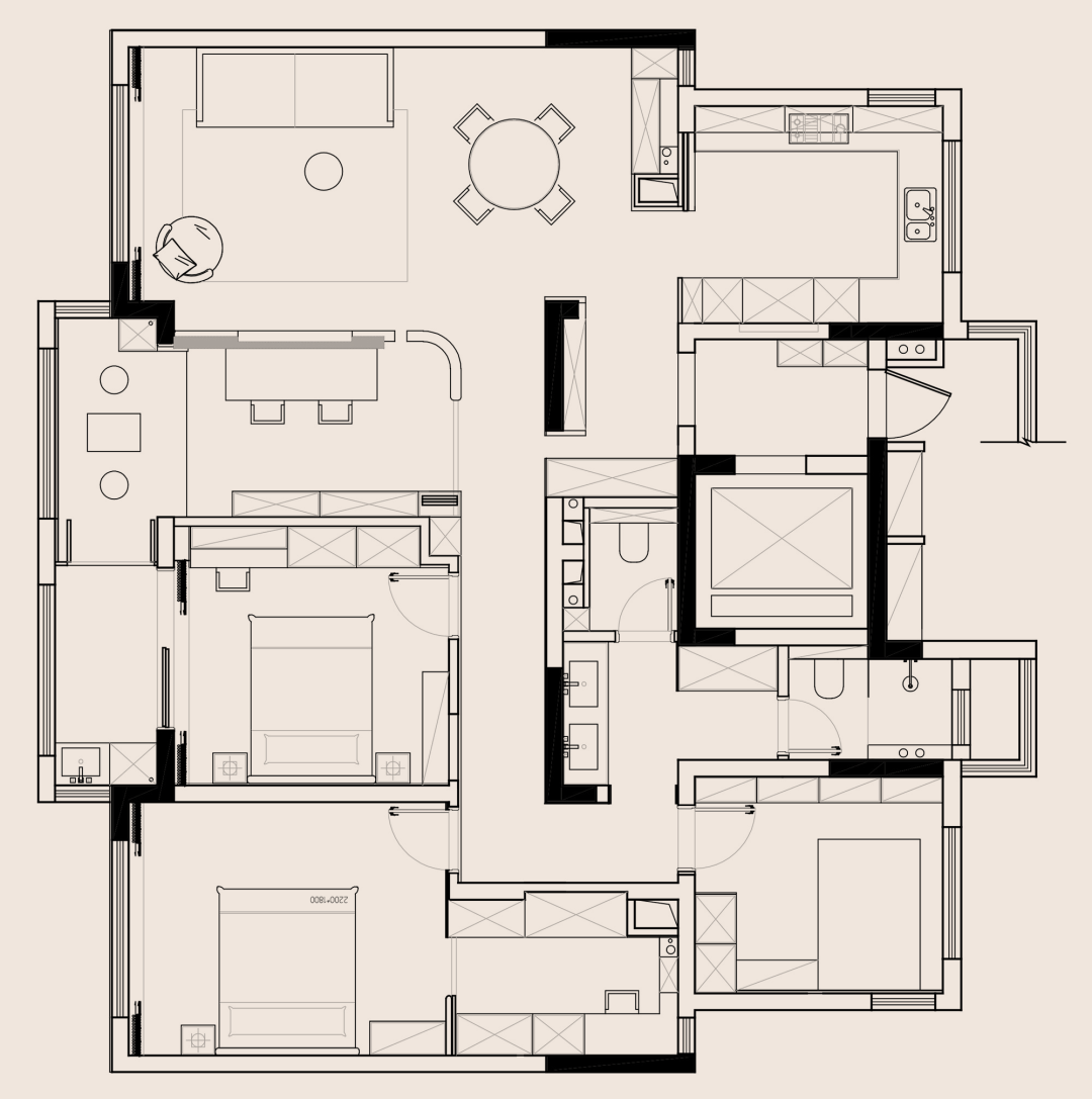 143m²暖调原木居所，润 · 内敛于心而隐于室 | 壹石设计-63