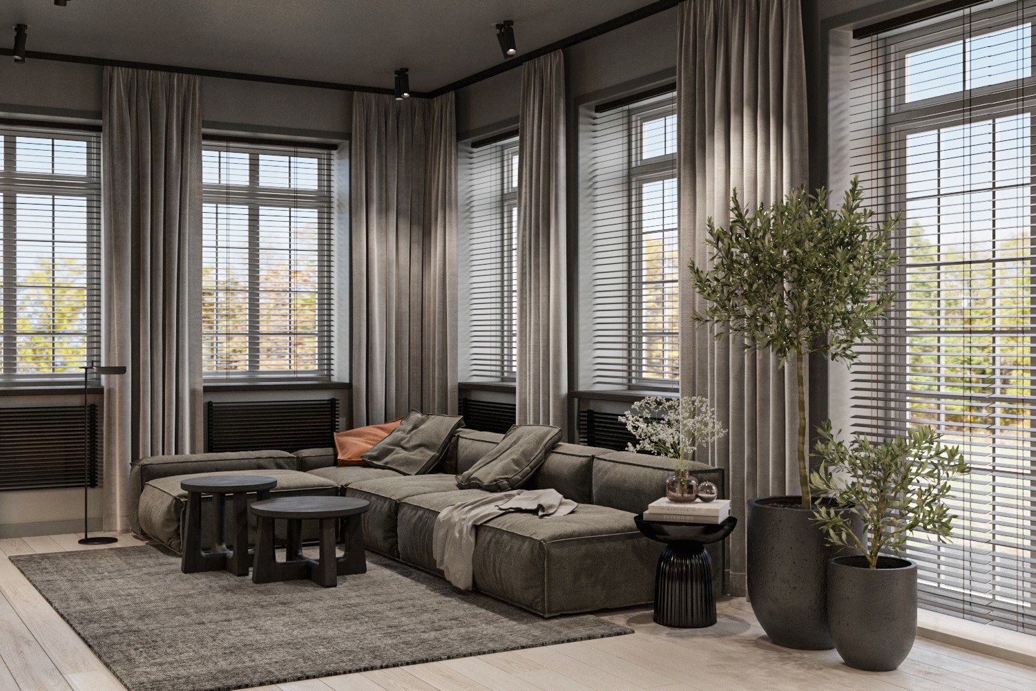 深色系小空间公寓设计-1