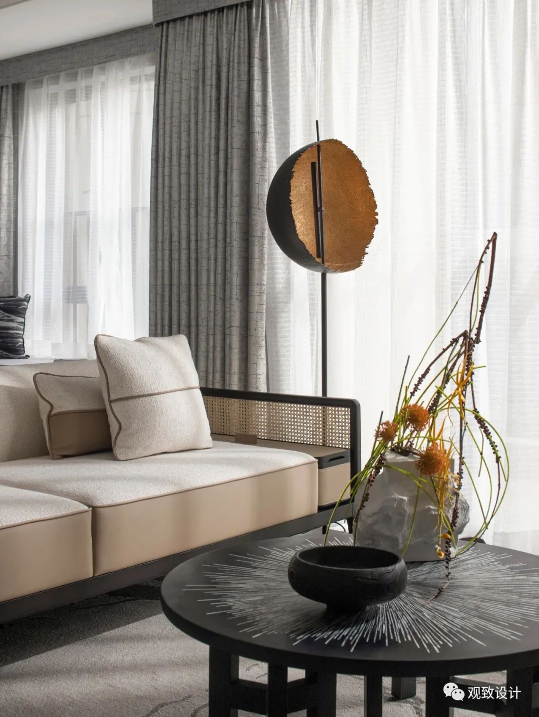 观致设计 | 中山映月台样板间：山水雅韵，淡墨写意-25