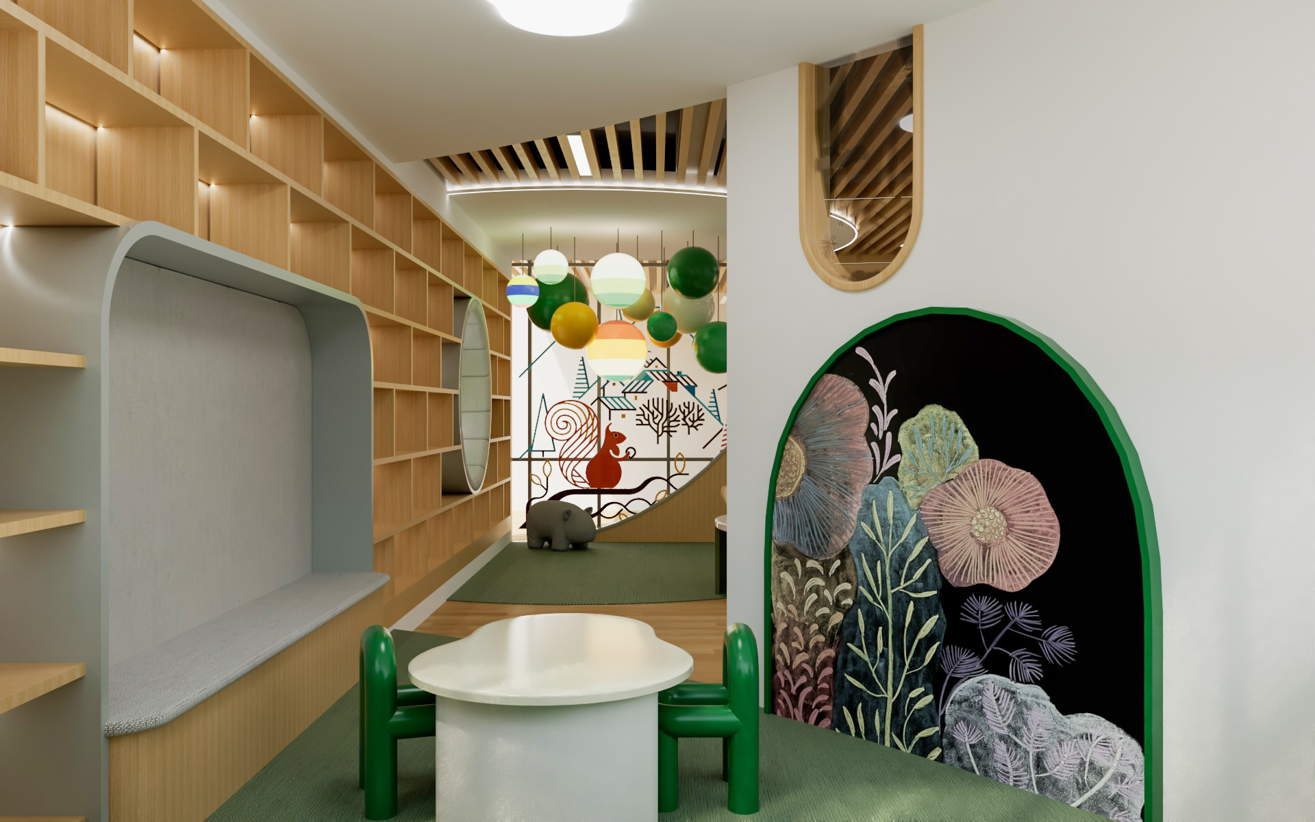 社区儿童活动室设计：流动的童趣容器-4