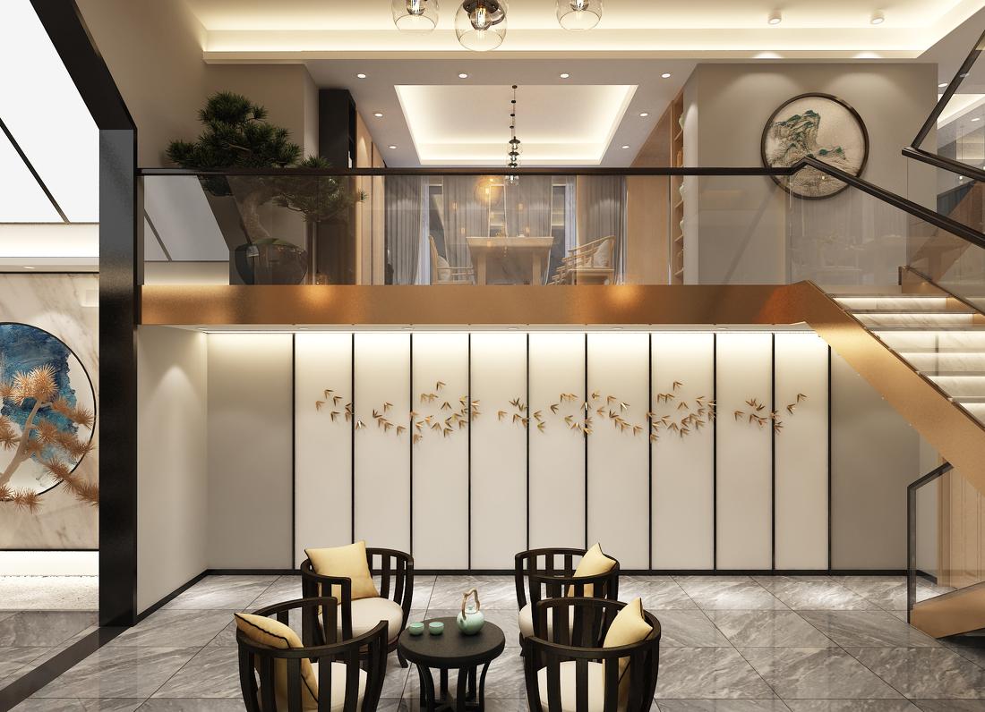 彭下欢设计·蒋先生新中式(御景庄园)-8