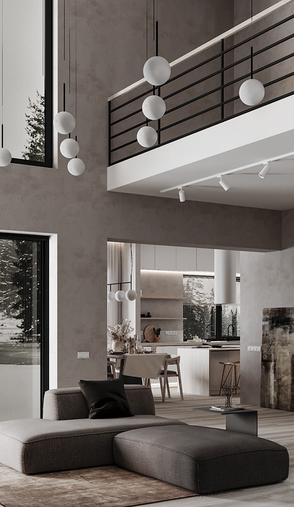 高级灰色系别墅设计 简约自然 超有格调！-14