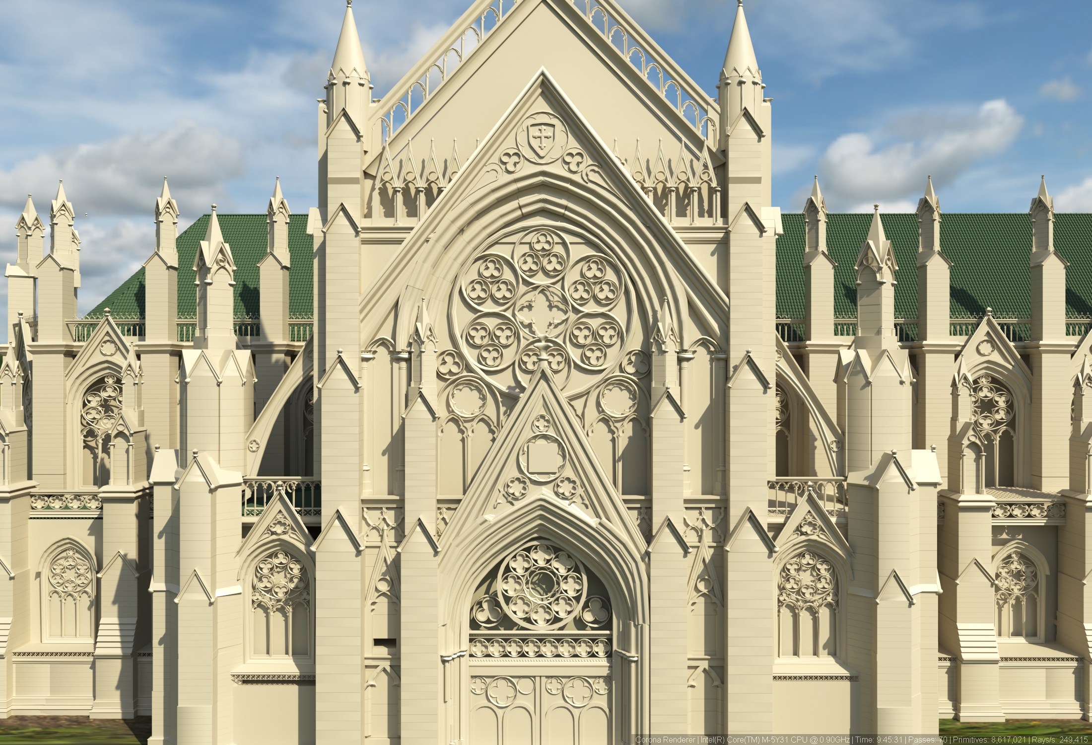 St Patrick`s cathedral in NY (3Ds Max)-5