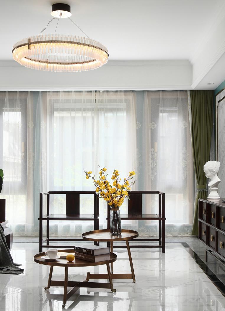 《至臻》别墅 | 新中式蓝绿调的优雅与梦幻-5