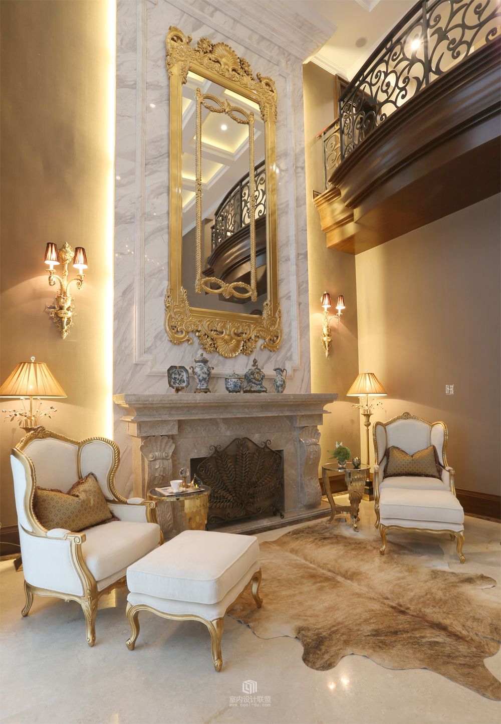 叶迹设计  重庆德旭翡翠御园B1样板间 英式贵族格调-19