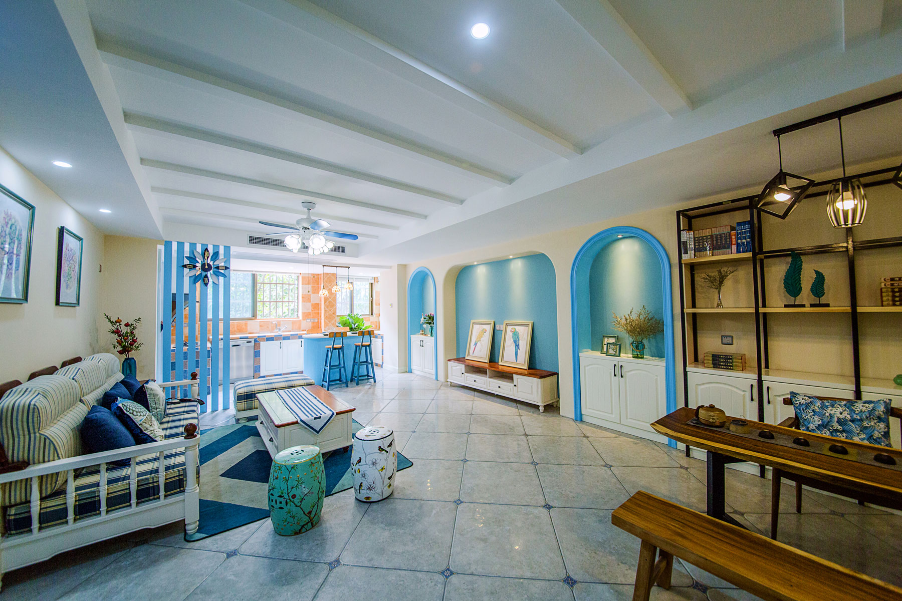 遇见大海 · 漳州 Me 时代小区 90 平米地中海田园风设计-10