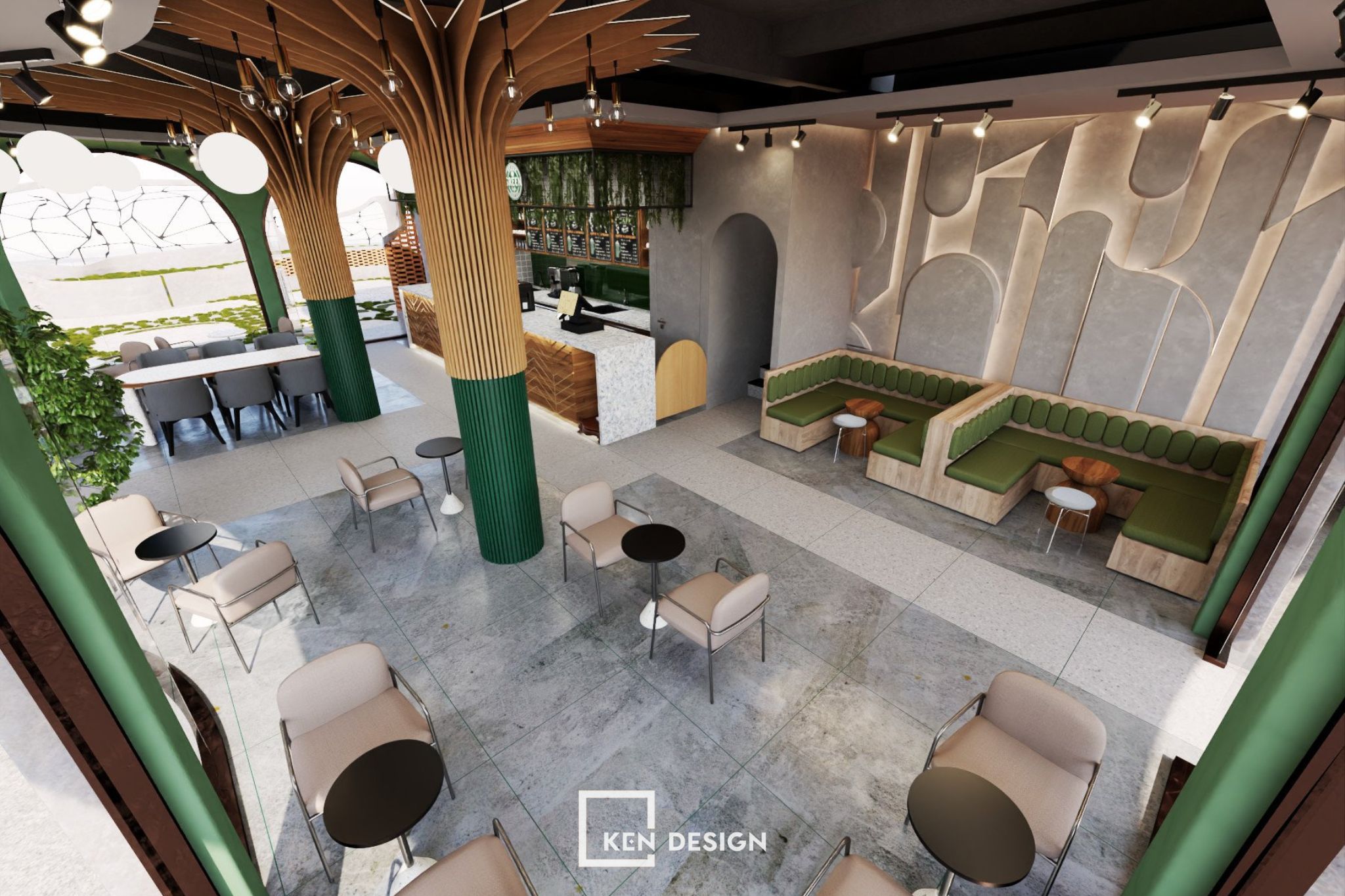 Green Coffee咖啡馆设计丨越南丨KenDesign-40