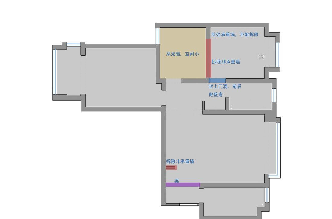 二手房翻新，明亮温暖的小户型改造-6