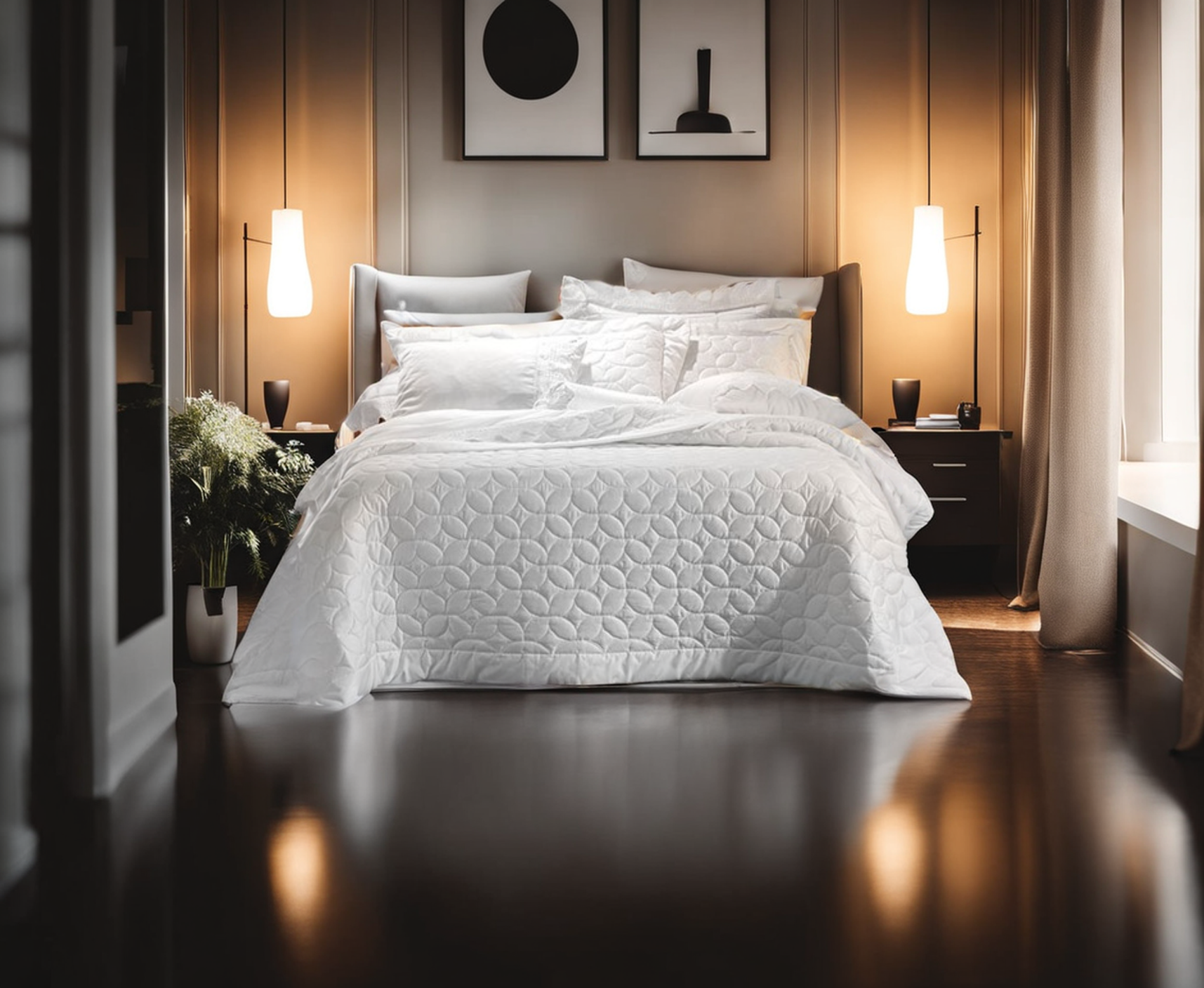 Altenburg 床品套装在不同卧室设计中的应用丨使用人工智能创建-12