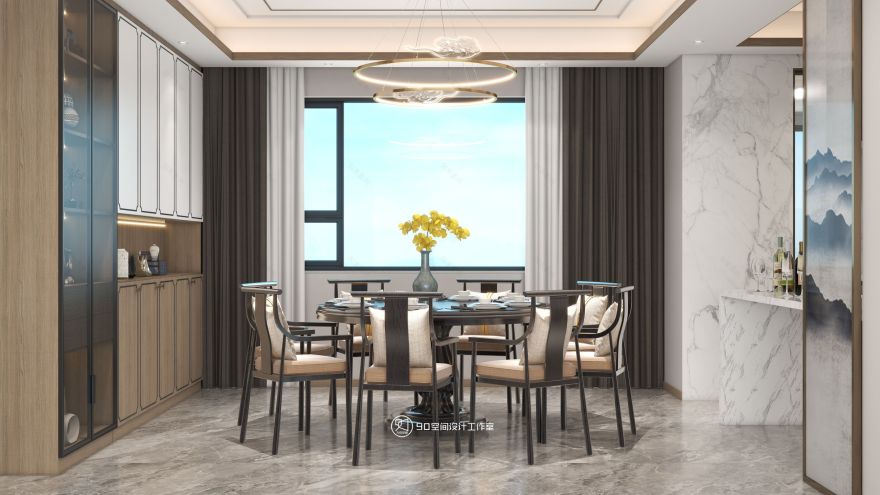 西楼别序新中式风格丨90 空间设计-16