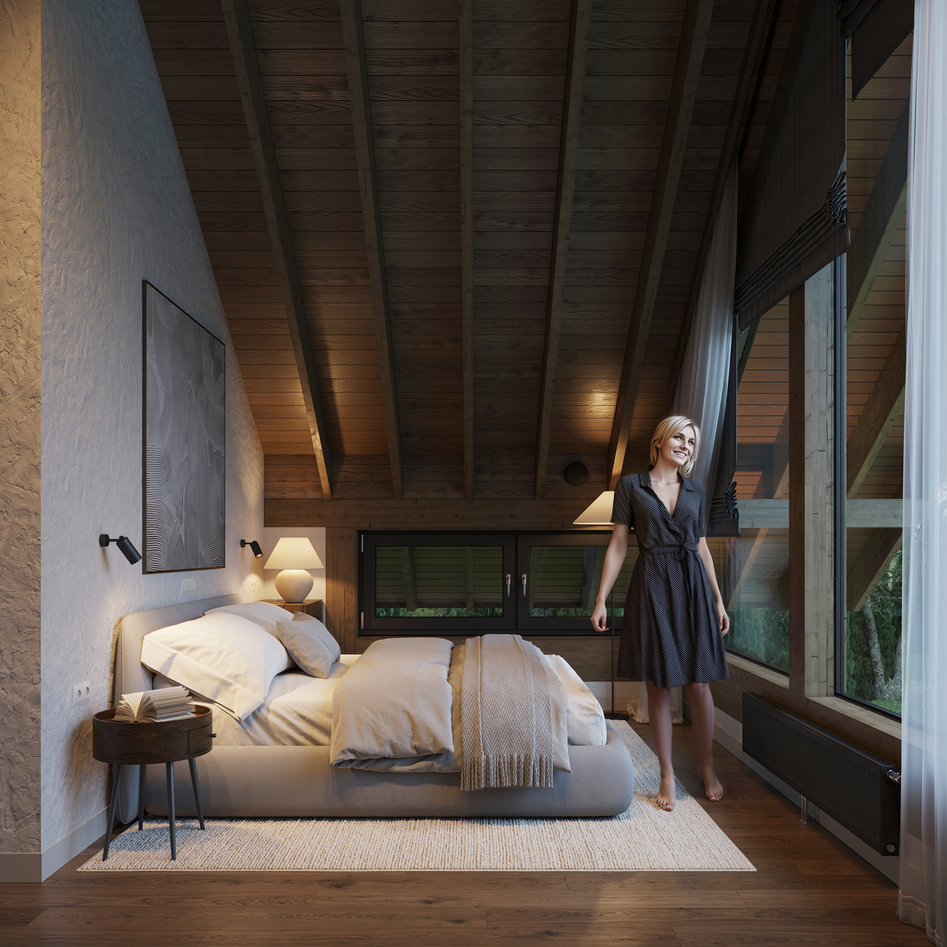 白俄罗斯半木结构房屋室内设计-12