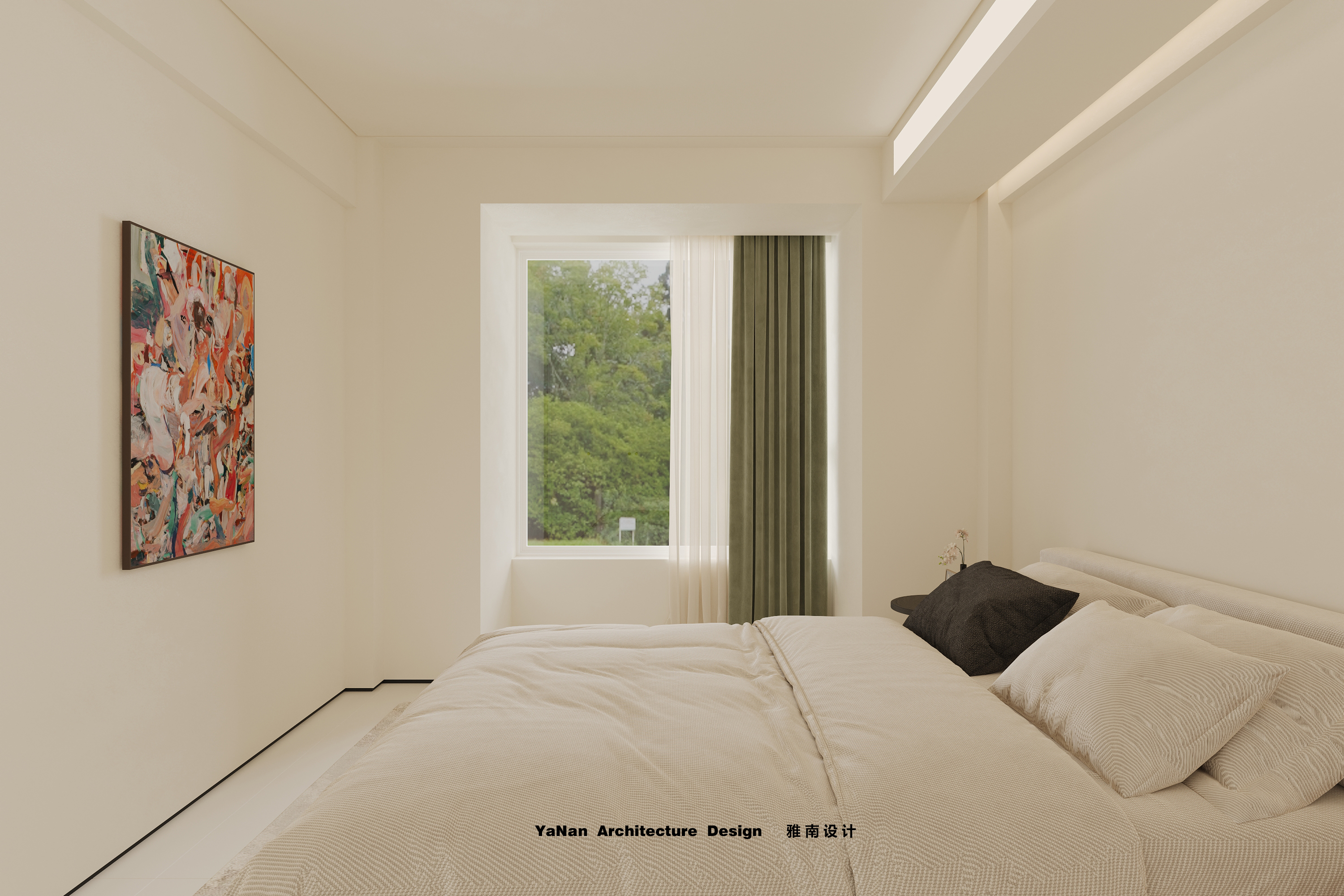 温馨干净的现代奶油小住宅-7