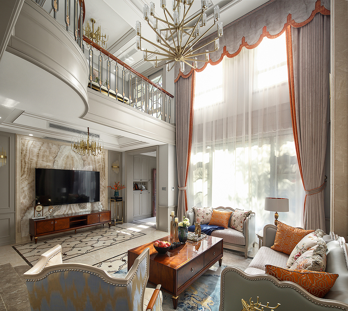 法式轻奢平层设计-10