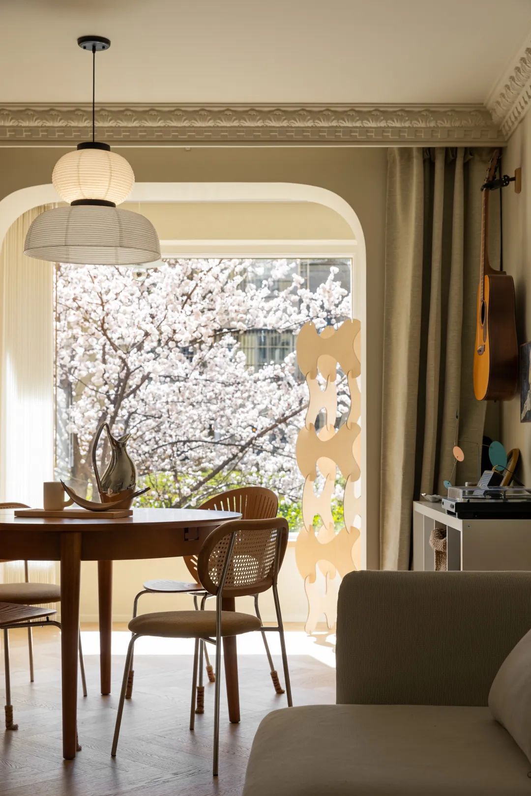 70㎡小黑屋变身法式“奶色治愈系”丨中国北京丨云深空间设计事务所-53