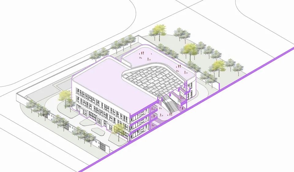 黄陵县新区幼儿园 | 自然开放的空间设计-44