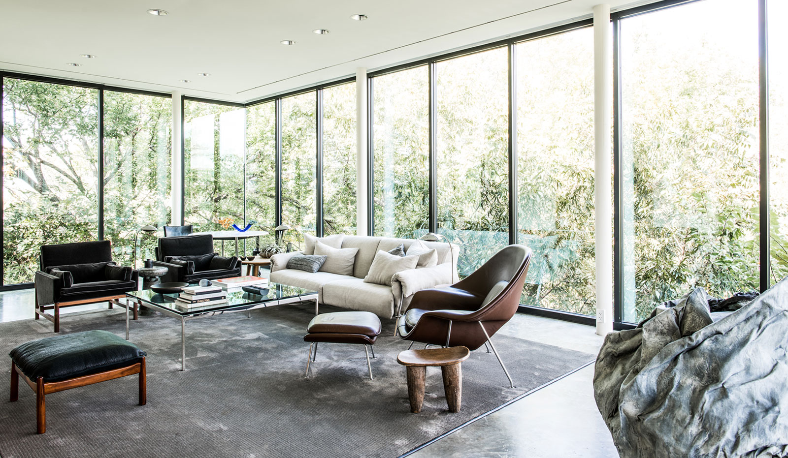 德州现代住宅的玻璃墙艺术-8