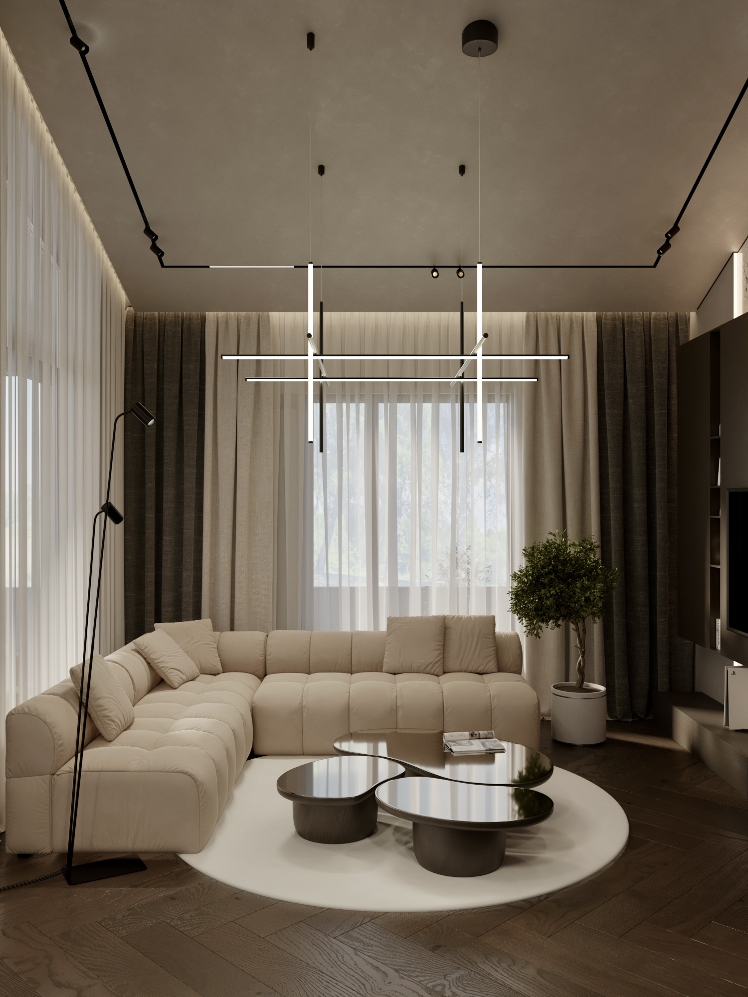 Visualization of the kitchen-living room-11