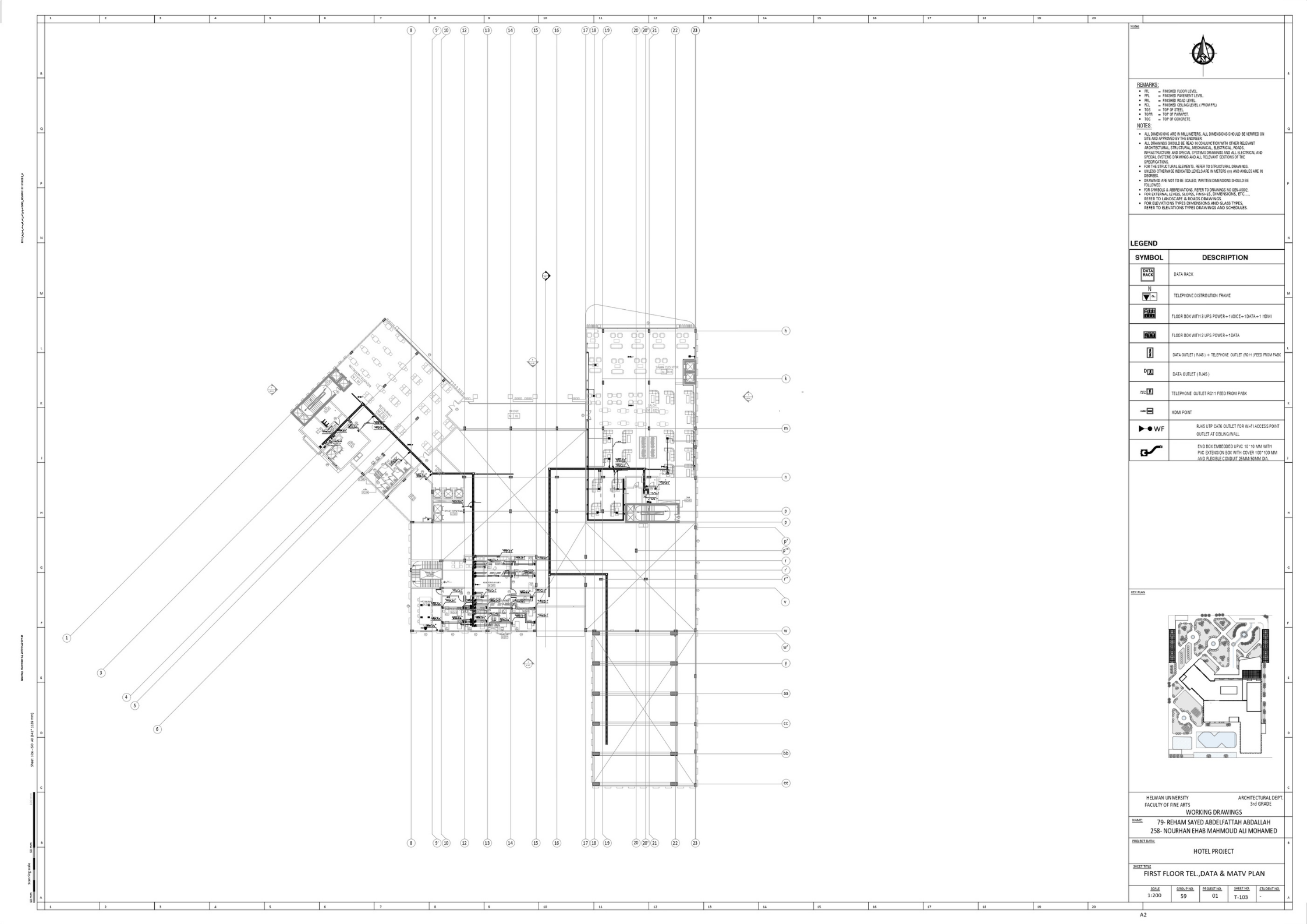RENOS(3  STARS HOTEL)技术绘图项目丨赫勒万大学美术学院建筑系-50